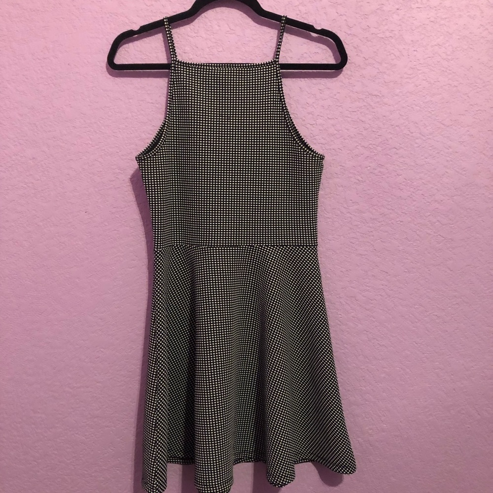 Black and White Plaid Dress